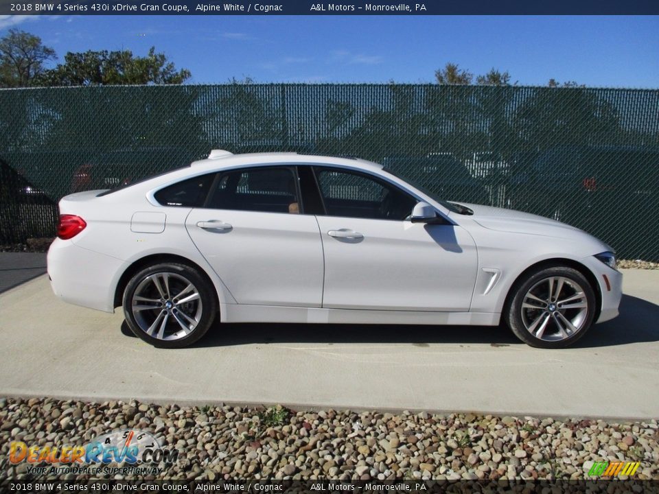 2018 BMW 4 Series 430i xDrive Gran Coupe Alpine White / Cognac Photo #2