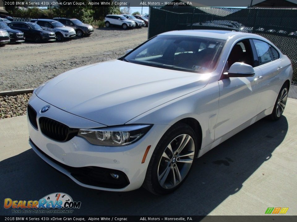 2018 BMW 4 Series 430i xDrive Gran Coupe Alpine White / Cognac Photo #8
