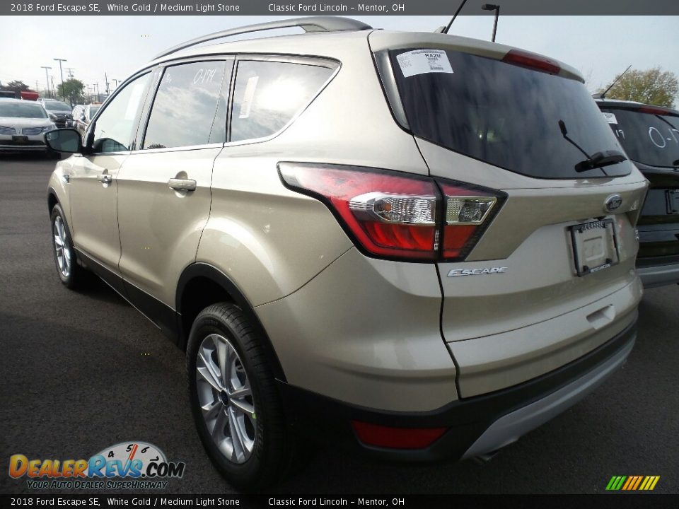 2018 Ford Escape SE White Gold / Medium Light Stone Photo #3