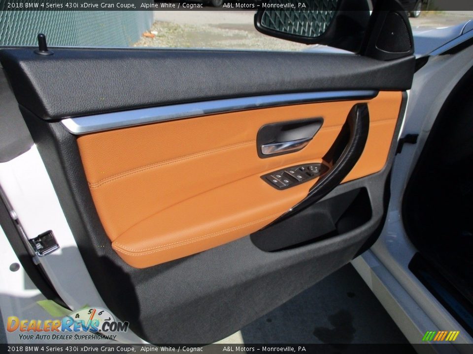2018 BMW 4 Series 430i xDrive Gran Coupe Alpine White / Cognac Photo #10