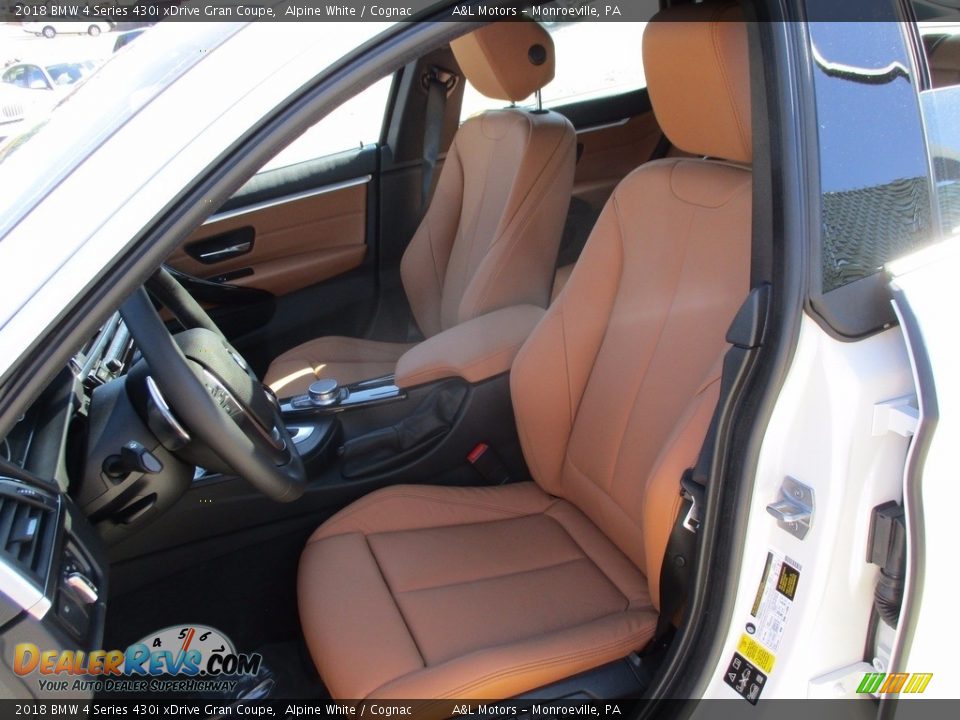 2018 BMW 4 Series 430i xDrive Gran Coupe Alpine White / Cognac Photo #12