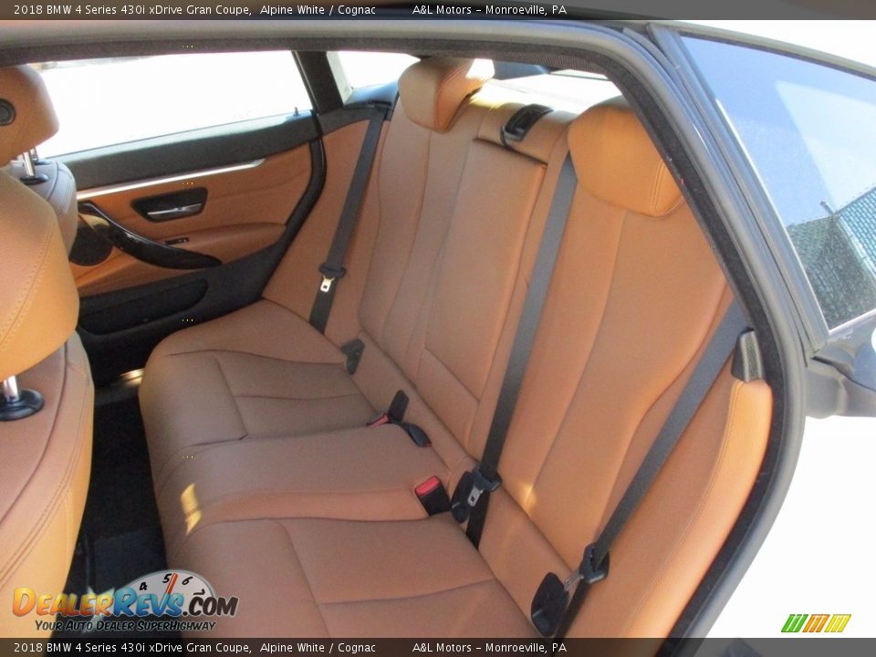 2018 BMW 4 Series 430i xDrive Gran Coupe Alpine White / Cognac Photo #13