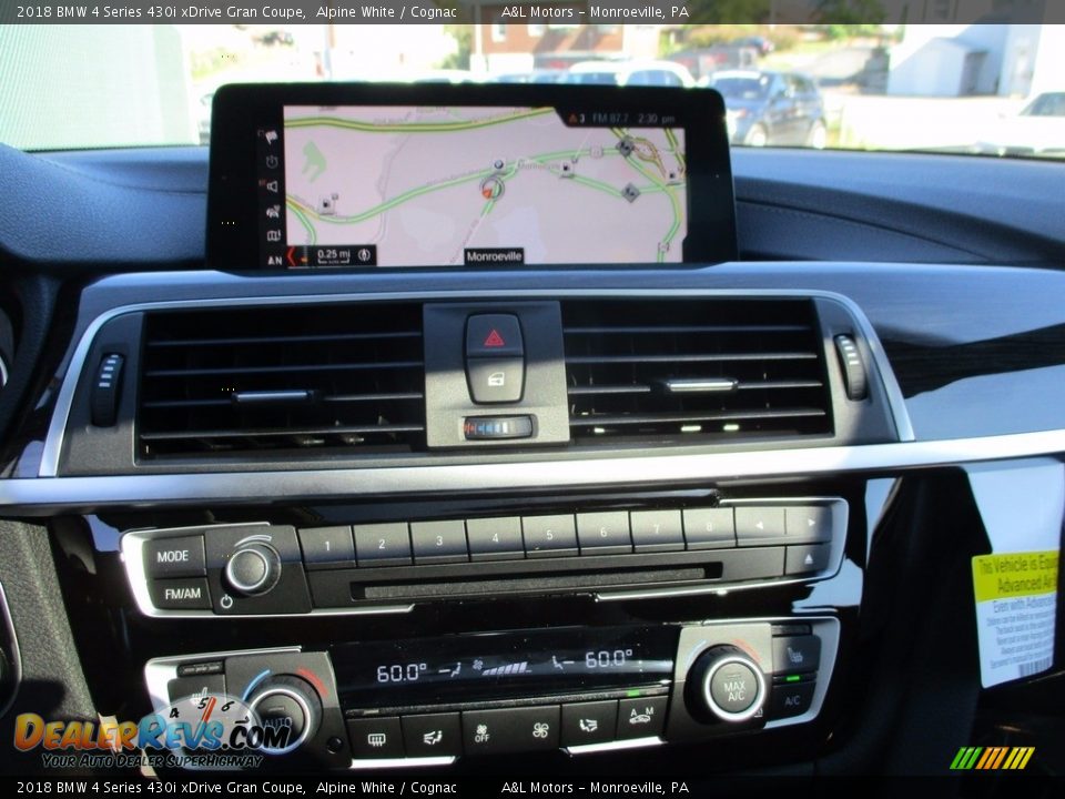 2018 BMW 4 Series 430i xDrive Gran Coupe Alpine White / Cognac Photo #15