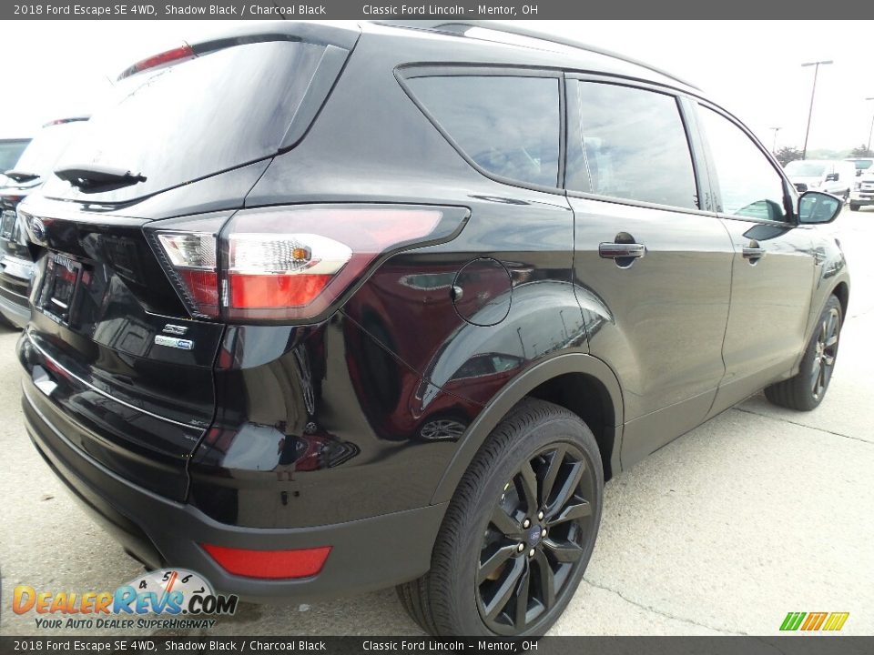 2018 Ford Escape SE 4WD Shadow Black / Charcoal Black Photo #5