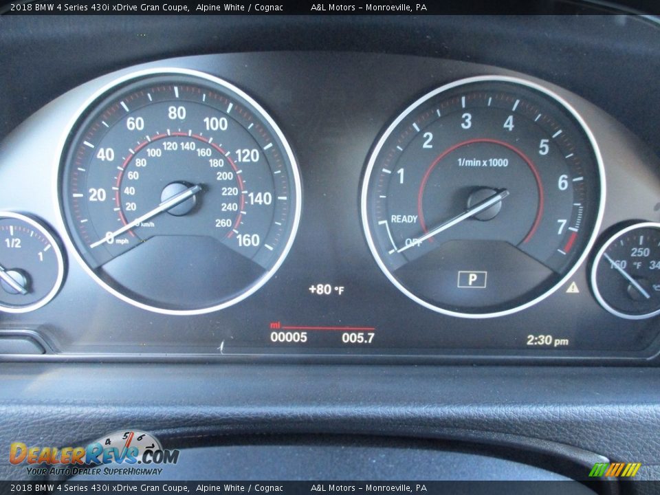 2018 BMW 4 Series 430i xDrive Gran Coupe Alpine White / Cognac Photo #20