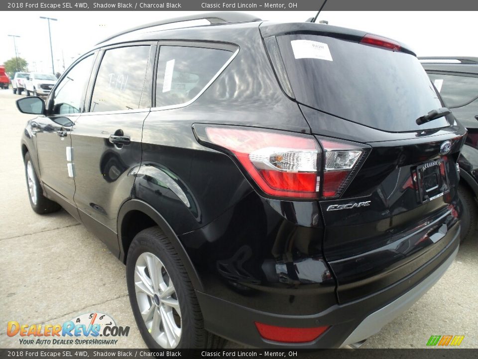 2018 Ford Escape SEL 4WD Shadow Black / Charcoal Black Photo #3