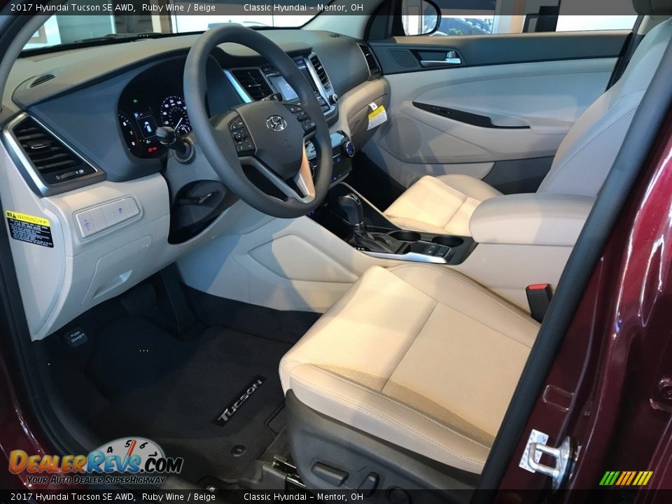 2017 Hyundai Tucson SE AWD Ruby Wine / Beige Photo #4