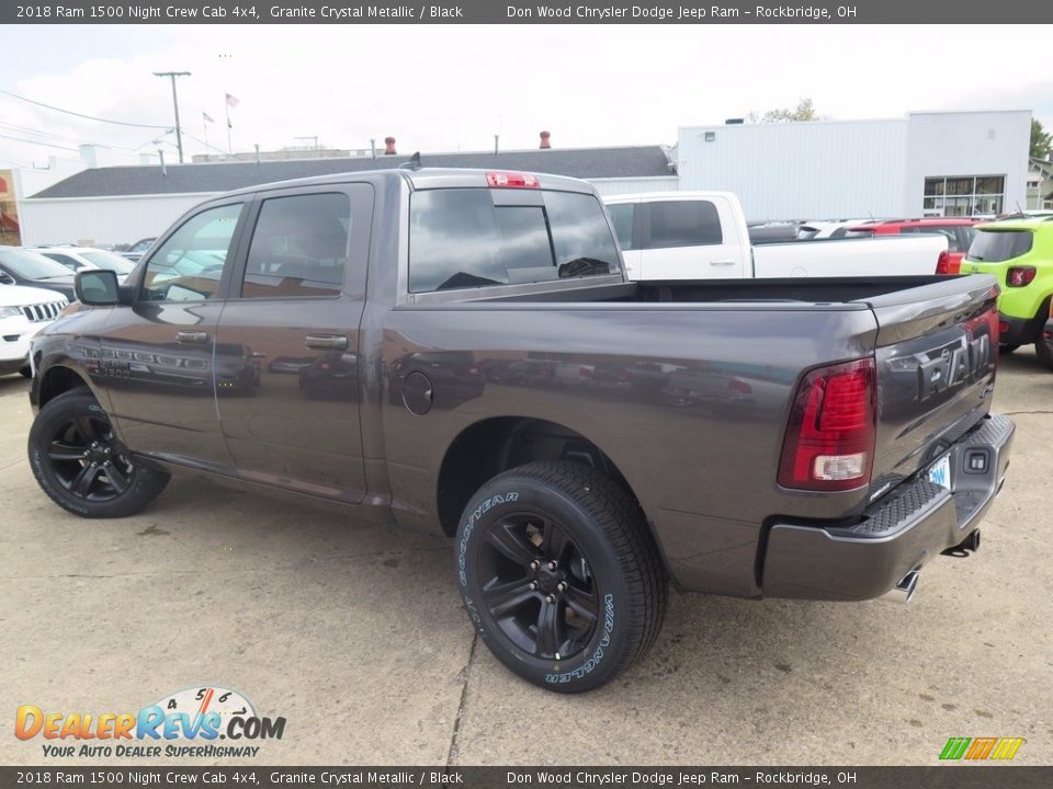 2018 Ram 1500 Night Crew Cab 4x4 Granite Crystal Metallic / Black Photo #5