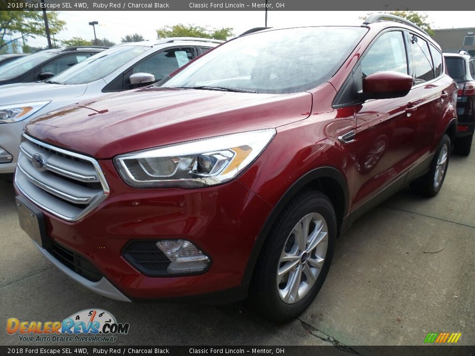 2018 Ford Escape SEL 4WD Ruby Red / Charcoal Black Photo #1