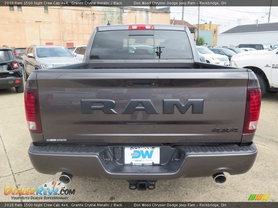2018 Ram 1500 Night Crew Cab 4x4 Granite Crystal Metallic / Black Photo #6