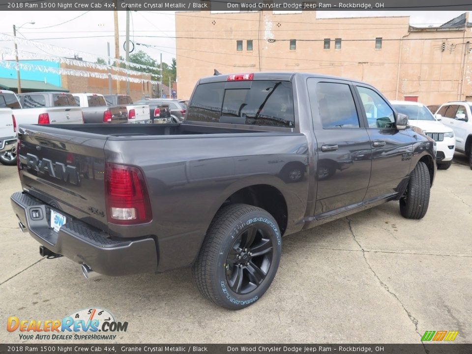 2018 Ram 1500 Night Crew Cab 4x4 Granite Crystal Metallic / Black Photo #7