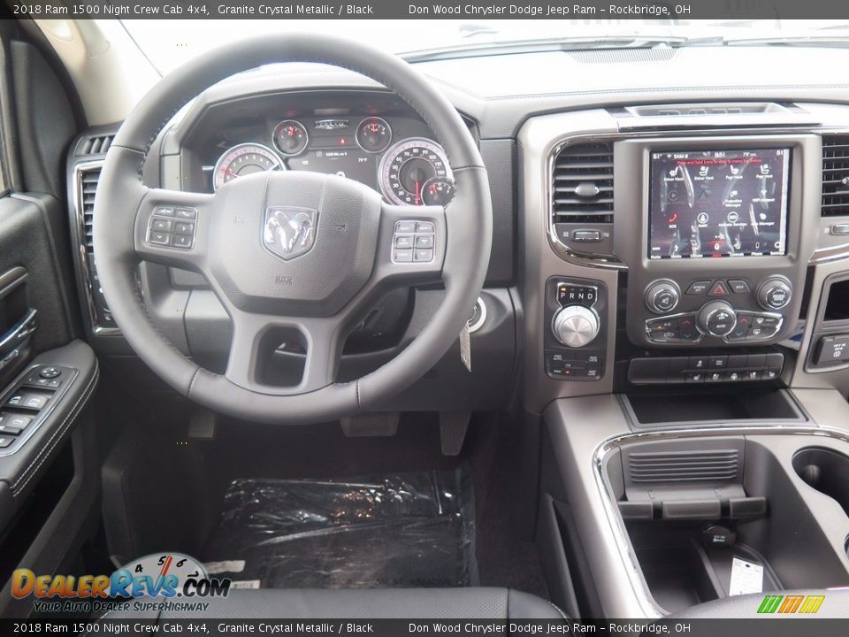 2018 Ram 1500 Night Crew Cab 4x4 Granite Crystal Metallic / Black Photo #8