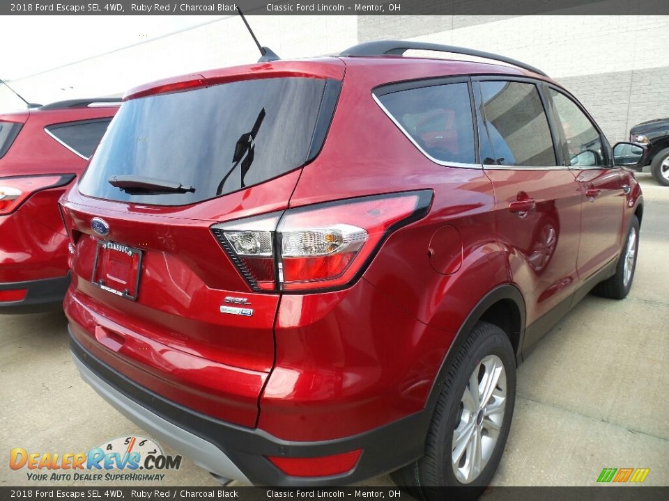 2018 Ford Escape SEL 4WD Ruby Red / Charcoal Black Photo #3