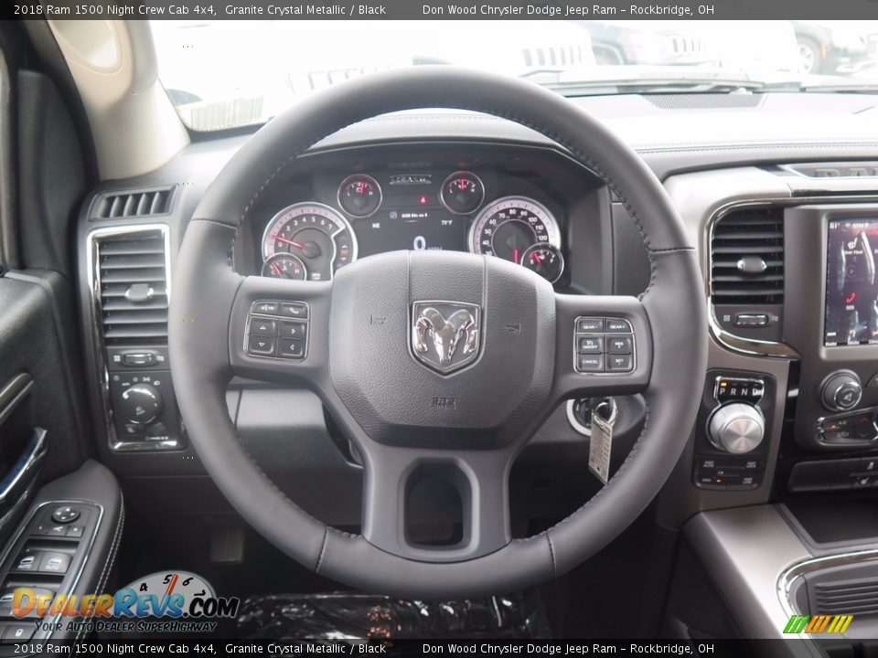 2018 Ram 1500 Night Crew Cab 4x4 Granite Crystal Metallic / Black Photo #9