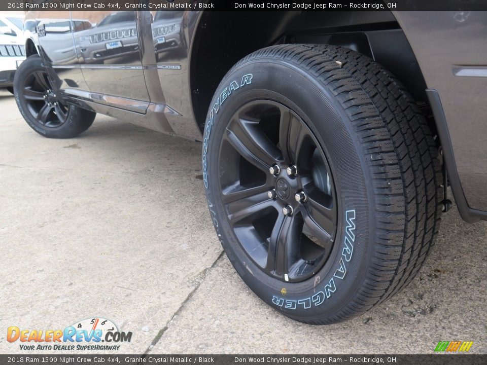 2018 Ram 1500 Night Crew Cab 4x4 Granite Crystal Metallic / Black Photo #14