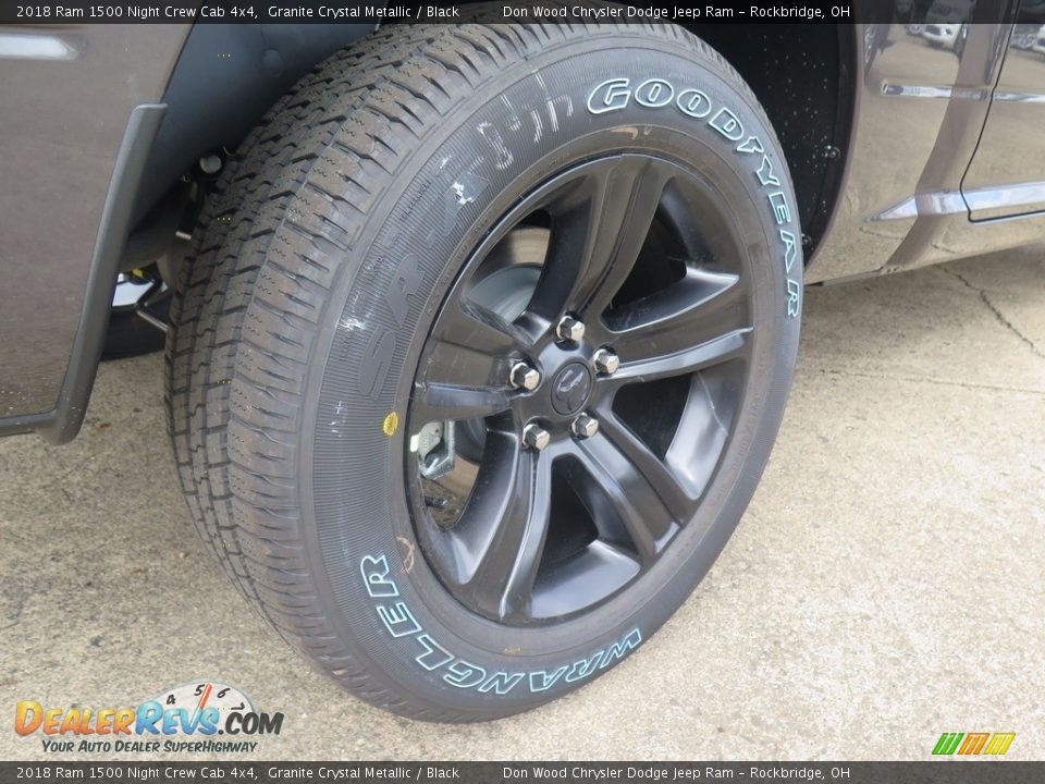 2018 Ram 1500 Night Crew Cab 4x4 Granite Crystal Metallic / Black Photo #15