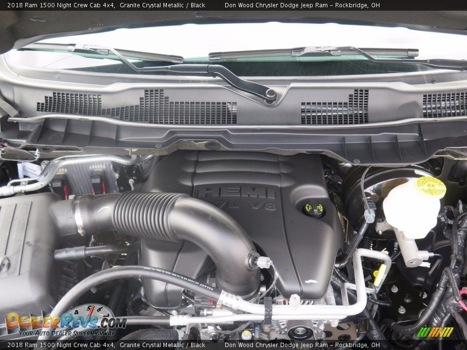 2018 Ram 1500 Night Crew Cab 4x4 Granite Crystal Metallic / Black Photo #16