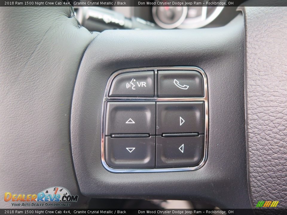 2018 Ram 1500 Night Crew Cab 4x4 Granite Crystal Metallic / Black Photo #17