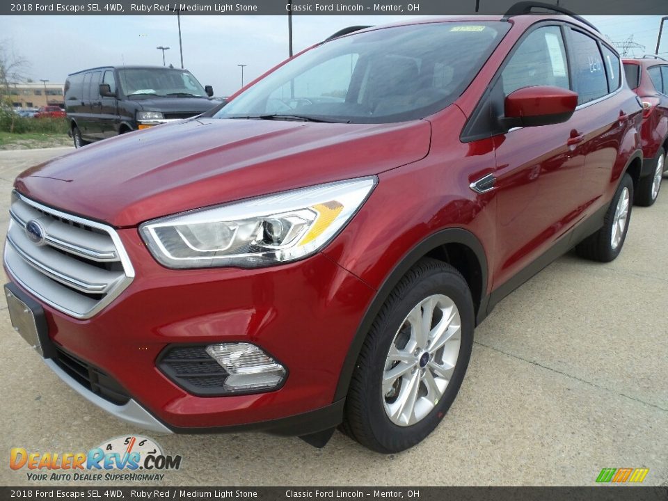 2018 Ford Escape SEL 4WD Ruby Red / Medium Light Stone Photo #1