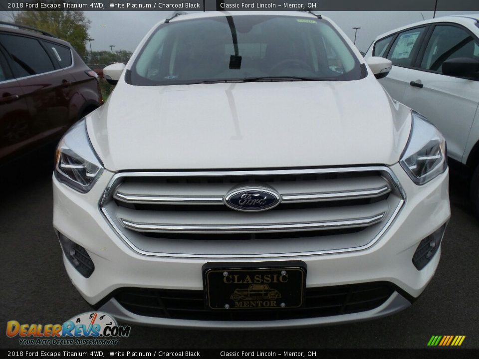 2018 Ford Escape Titanium 4WD White Platinum / Charcoal Black Photo #2