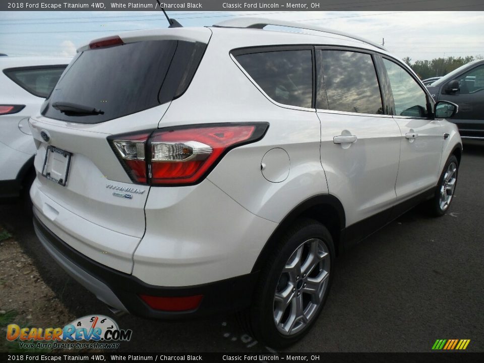 2018 Ford Escape Titanium 4WD White Platinum / Charcoal Black Photo #3
