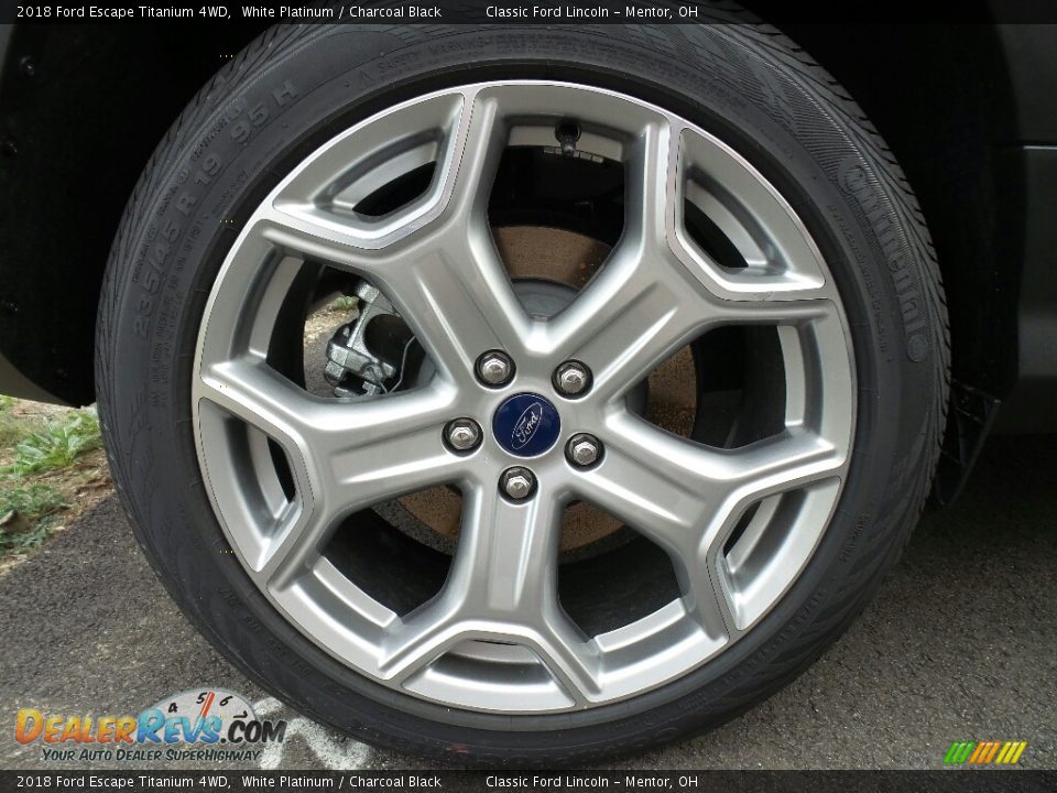 2018 Ford Escape Titanium 4WD White Platinum / Charcoal Black Photo #6