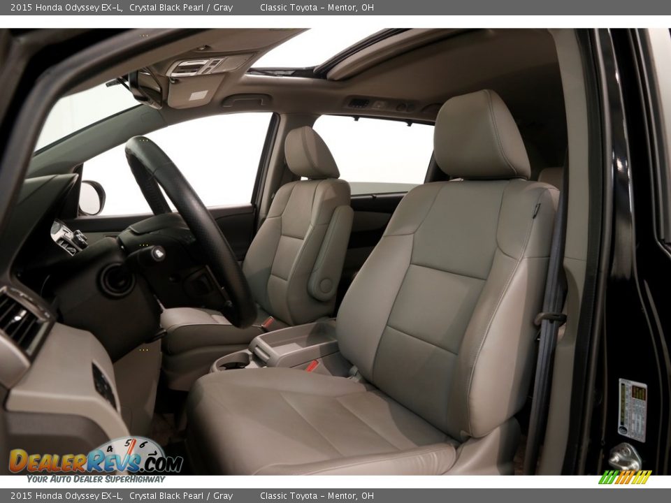 2015 Honda Odyssey EX-L Crystal Black Pearl / Gray Photo #6