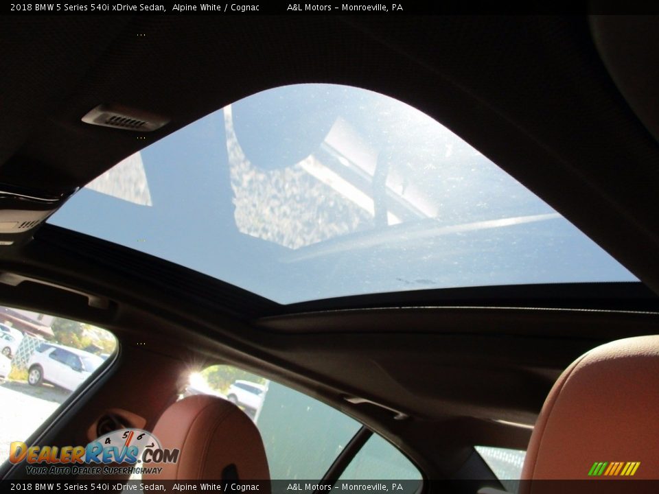 2018 BMW 5 Series 540i xDrive Sedan Alpine White / Cognac Photo #9
