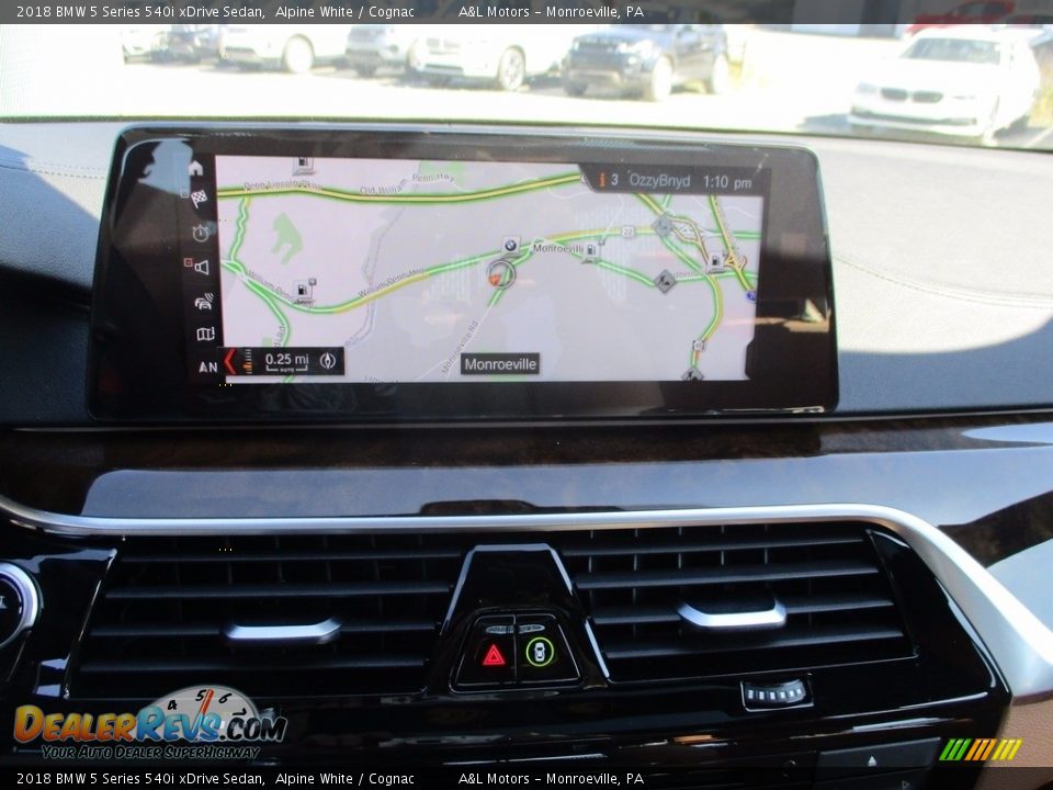 2018 BMW 5 Series 540i xDrive Sedan Alpine White / Cognac Photo #14