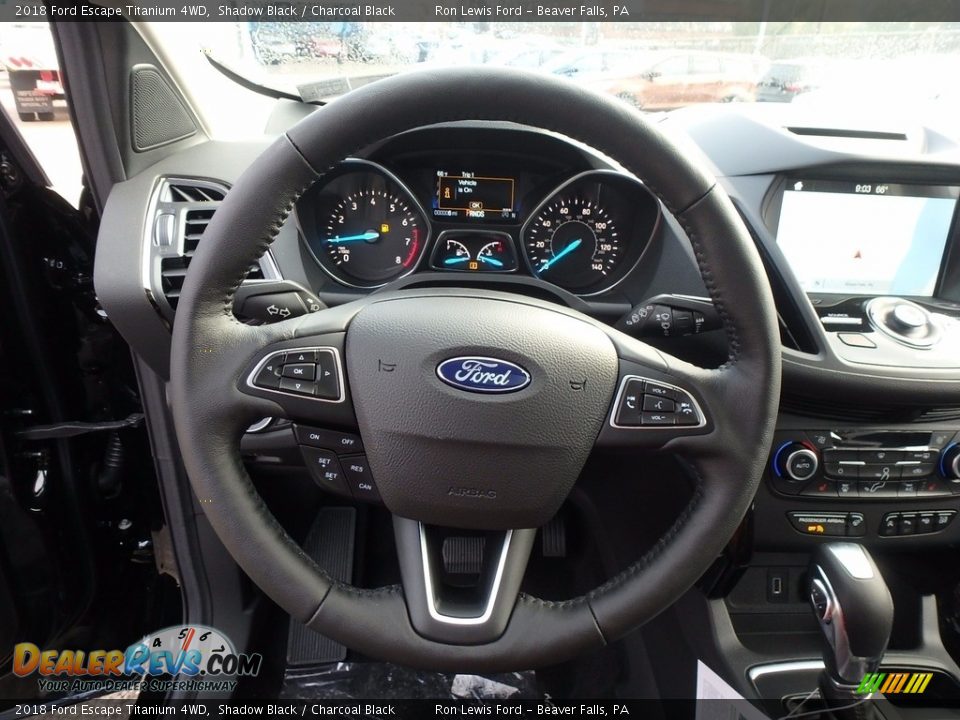 2018 Ford Escape Titanium 4WD Steering Wheel Photo #17
