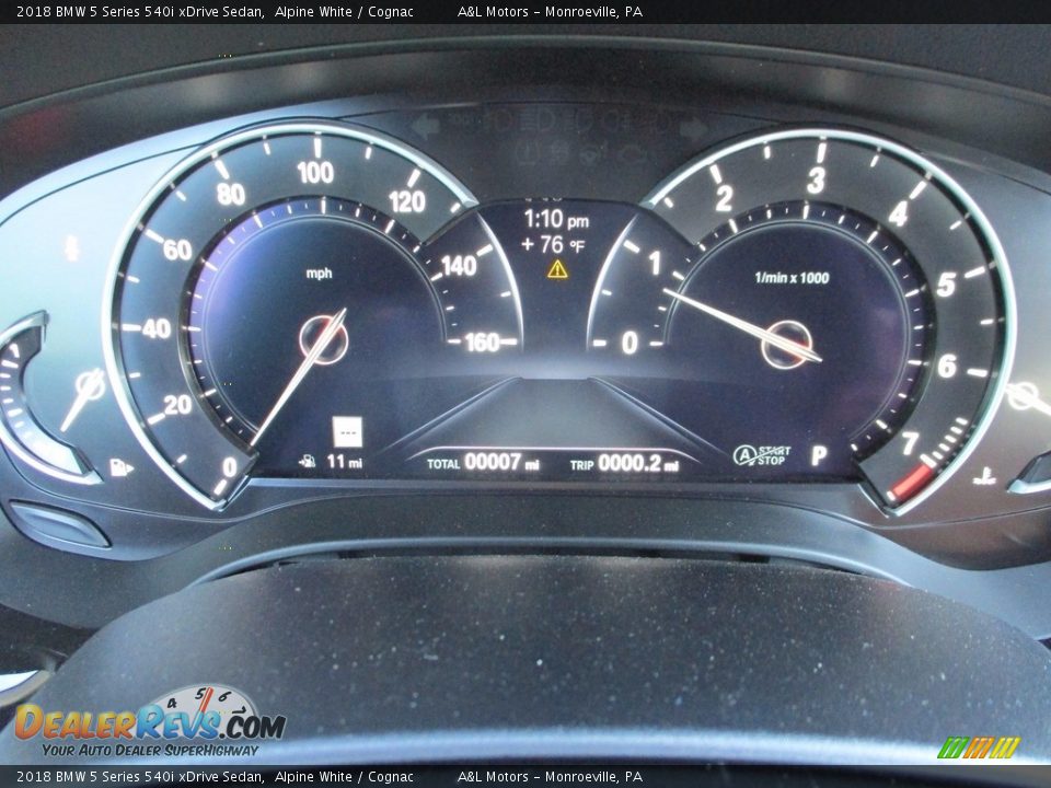 2018 BMW 5 Series 540i xDrive Sedan Alpine White / Cognac Photo #20