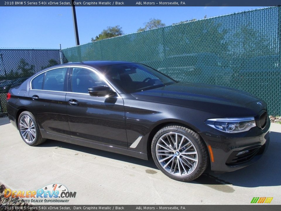 2018 BMW 5 Series 540i xDrive Sedan Dark Graphite Metallic / Black Photo #1
