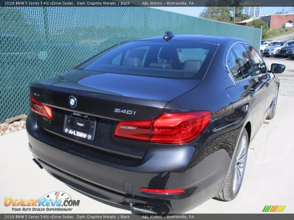 2018 BMW 5 Series 540i xDrive Sedan Dark Graphite Metallic / Black Photo #3