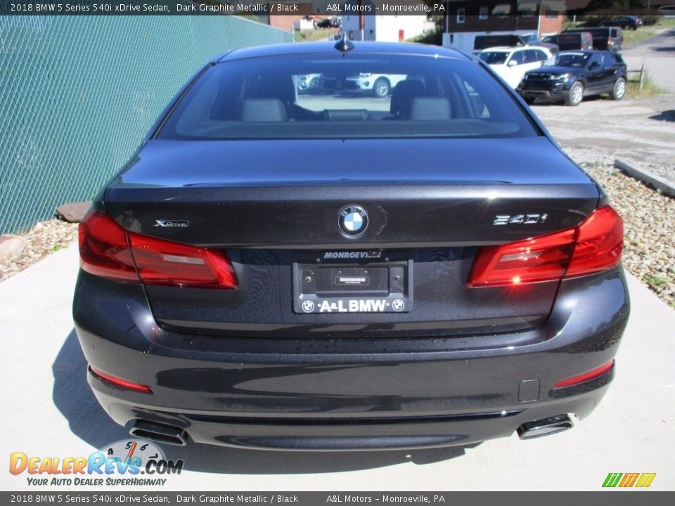 2018 BMW 5 Series 540i xDrive Sedan Dark Graphite Metallic / Black Photo #4