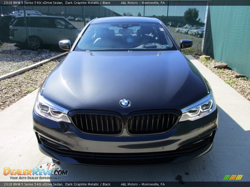 2018 BMW 5 Series 540i xDrive Sedan Dark Graphite Metallic / Black Photo #7