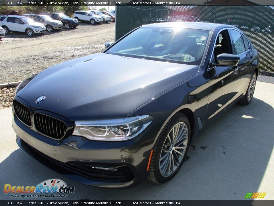 2018 BMW 5 Series 540i xDrive Sedan Dark Graphite Metallic / Black Photo #8