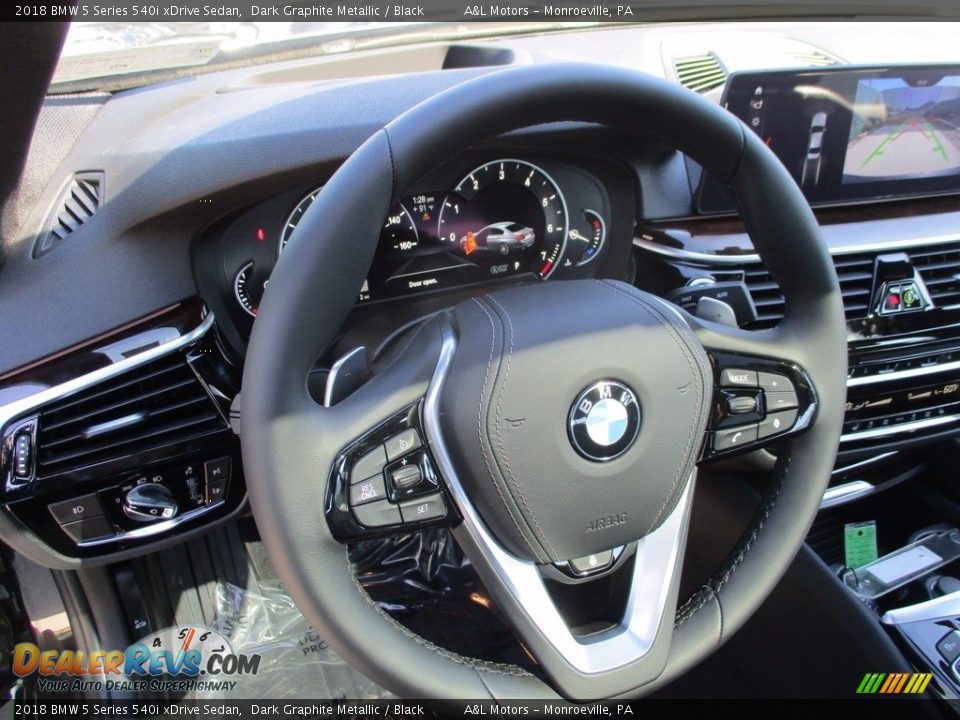 2018 BMW 5 Series 540i xDrive Sedan Dark Graphite Metallic / Black Photo #13