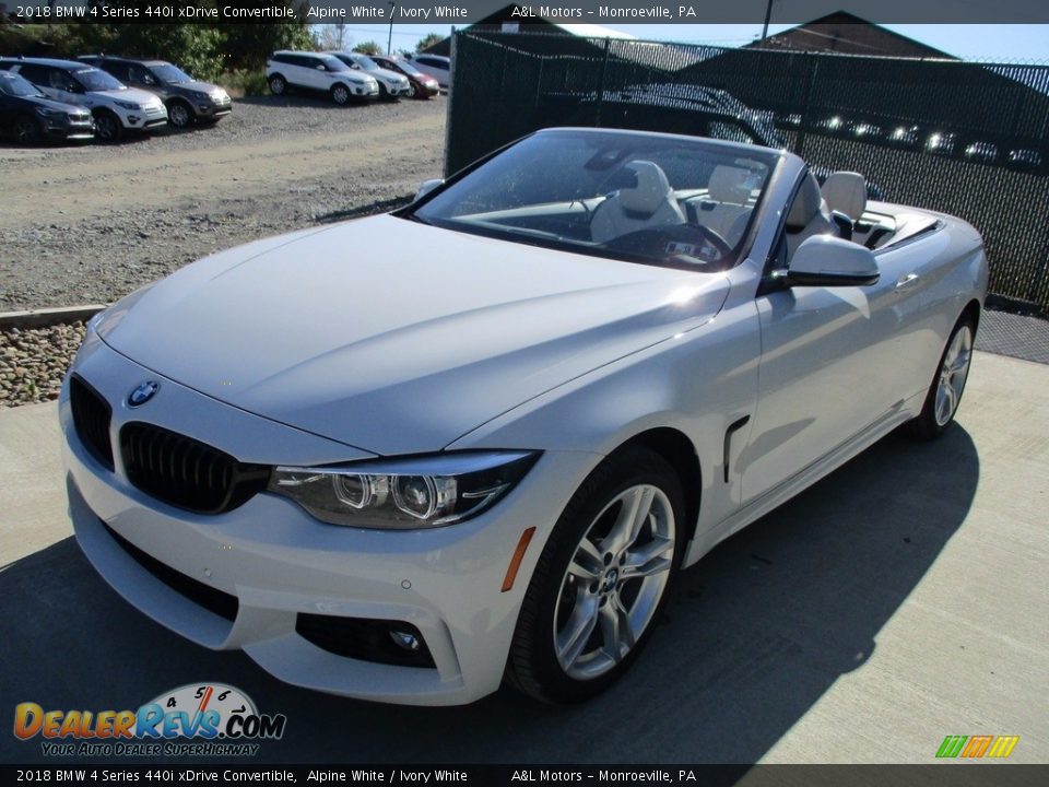 2018 BMW 4 Series 440i xDrive Convertible Alpine White / Ivory White Photo #8