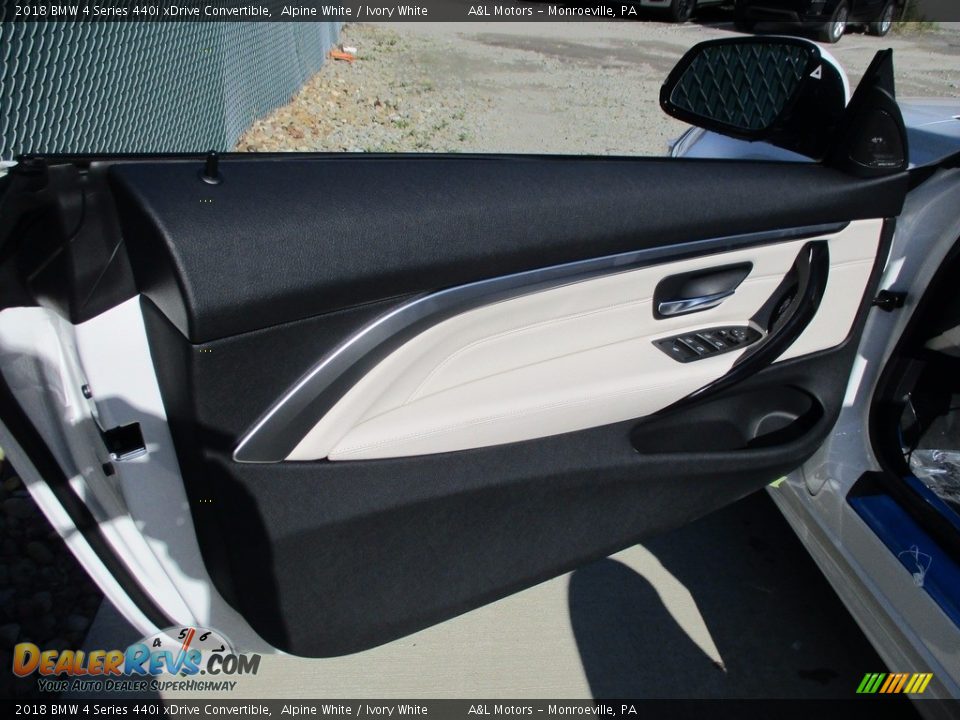 2018 BMW 4 Series 440i xDrive Convertible Alpine White / Ivory White Photo #9