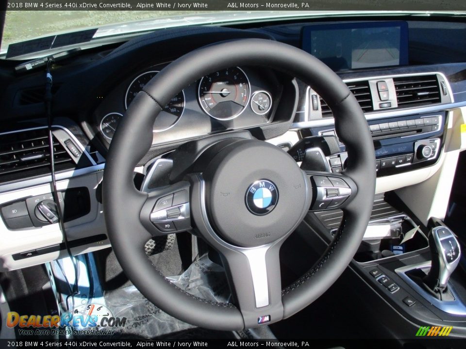 2018 BMW 4 Series 440i xDrive Convertible Alpine White / Ivory White Photo #12