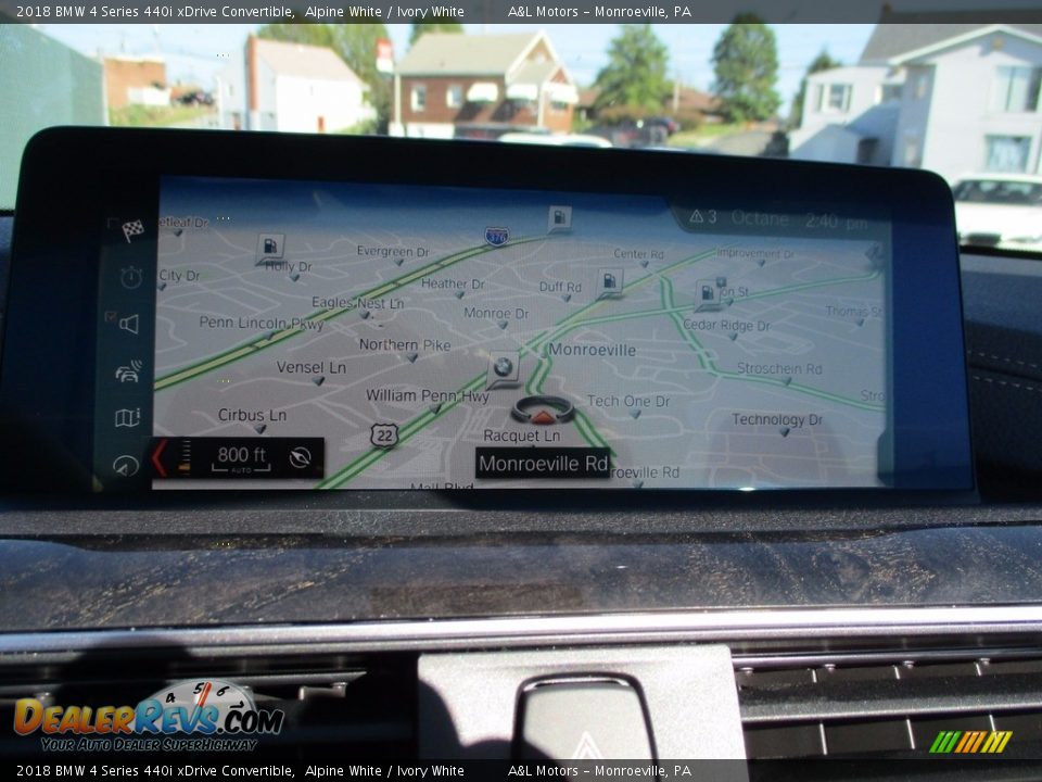 2018 BMW 4 Series 440i xDrive Convertible Alpine White / Ivory White Photo #13