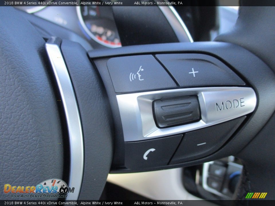 2018 BMW 4 Series 440i xDrive Convertible Alpine White / Ivory White Photo #16