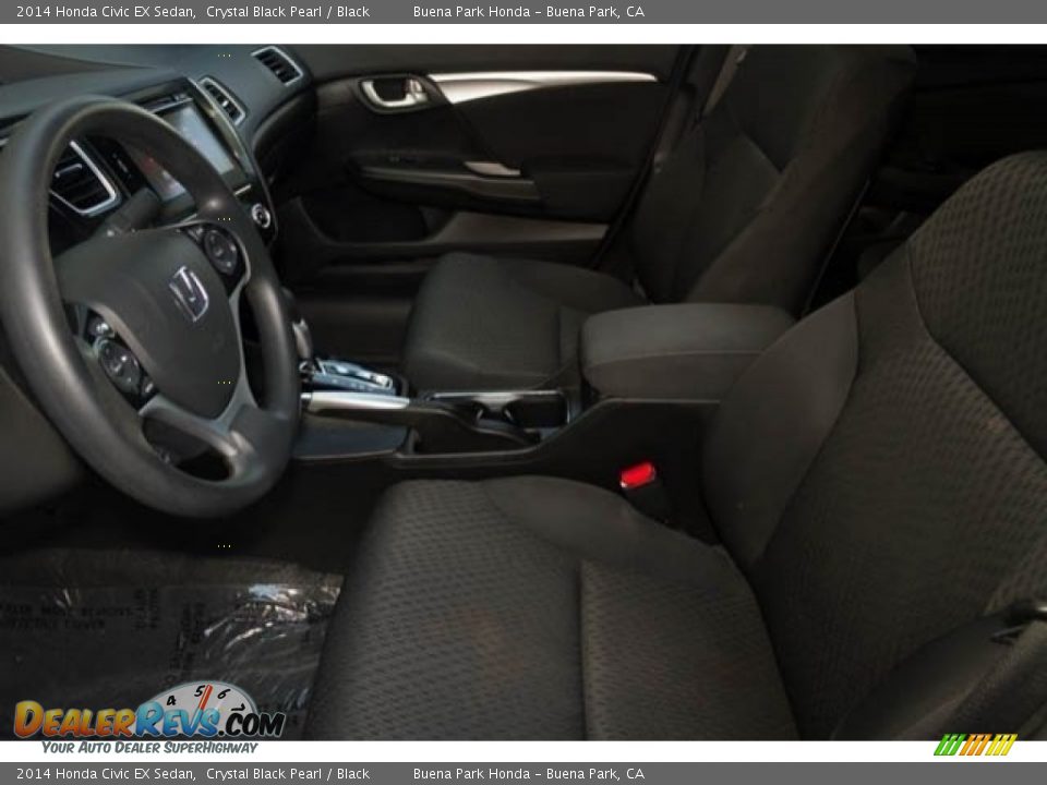 2014 Honda Civic EX Sedan Crystal Black Pearl / Black Photo #3
