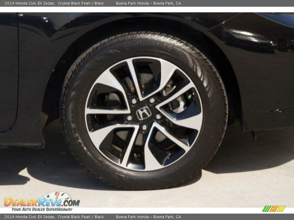 2014 Honda Civic EX Sedan Crystal Black Pearl / Black Photo #31