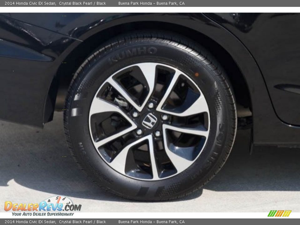 2014 Honda Civic EX Sedan Crystal Black Pearl / Black Photo #28