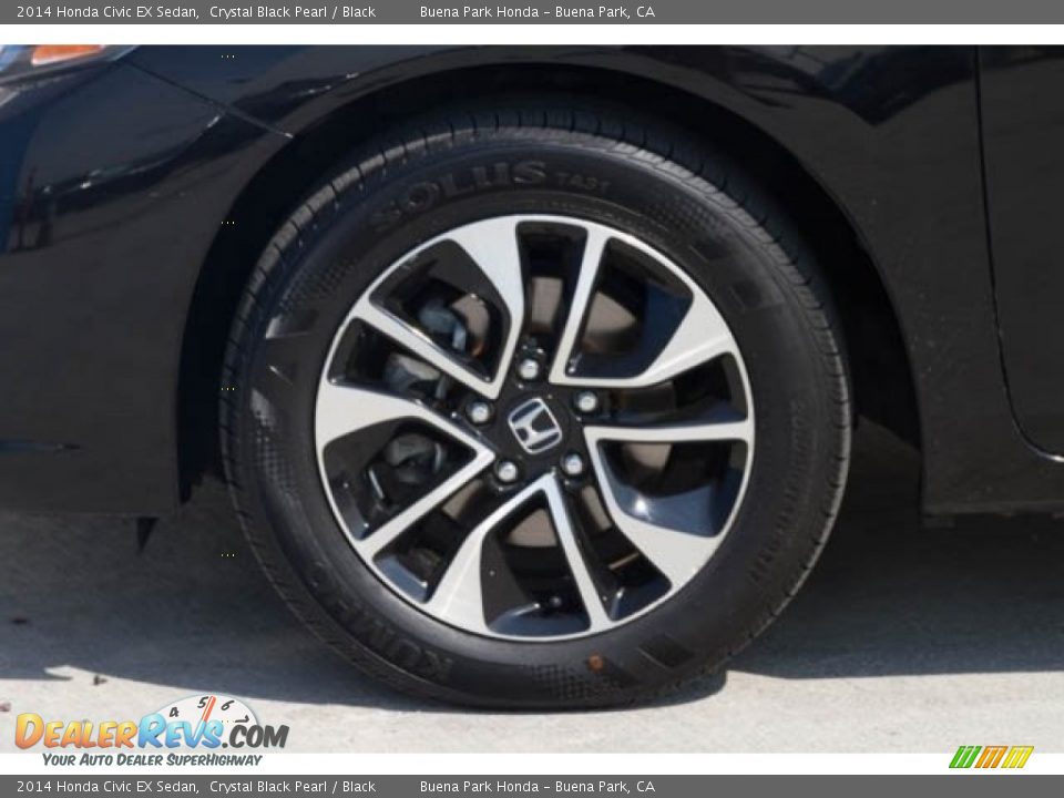 2014 Honda Civic EX Sedan Crystal Black Pearl / Black Photo #31