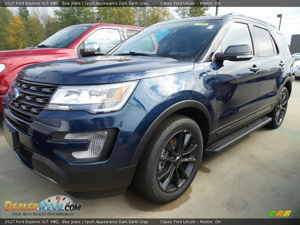 2017 Ford Explorer XLT 4WD Blue Jeans / Sport Appearance Dark Earth Gray Photo #1