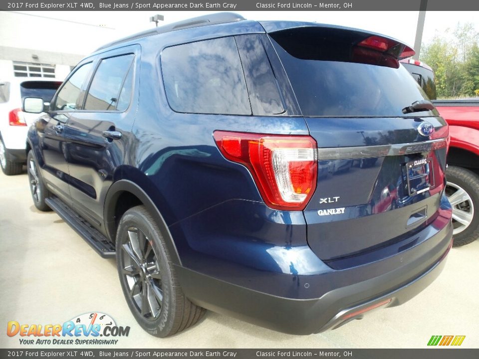 2017 Ford Explorer XLT 4WD Blue Jeans / Sport Appearance Dark Earth Gray Photo #2