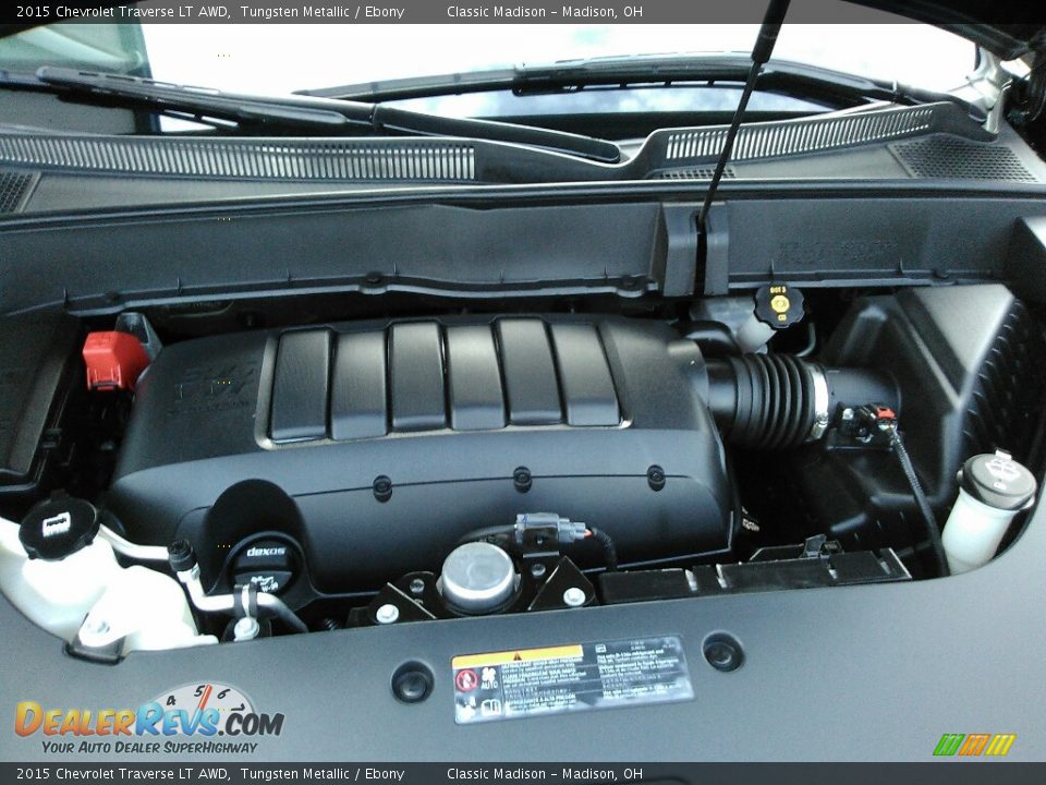 2015 Chevrolet Traverse LT AWD Tungsten Metallic / Ebony Photo #22