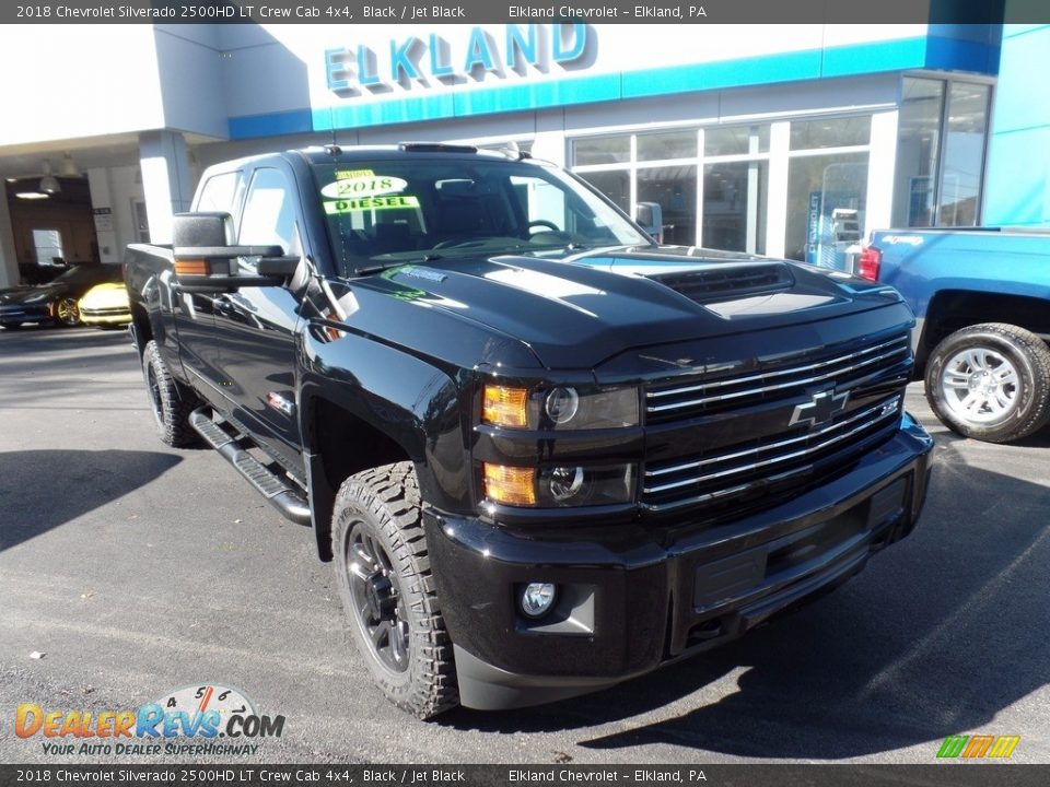 2018 Chevrolet Silverado 2500HD LT Crew Cab 4x4 Black / Jet Black Photo #1